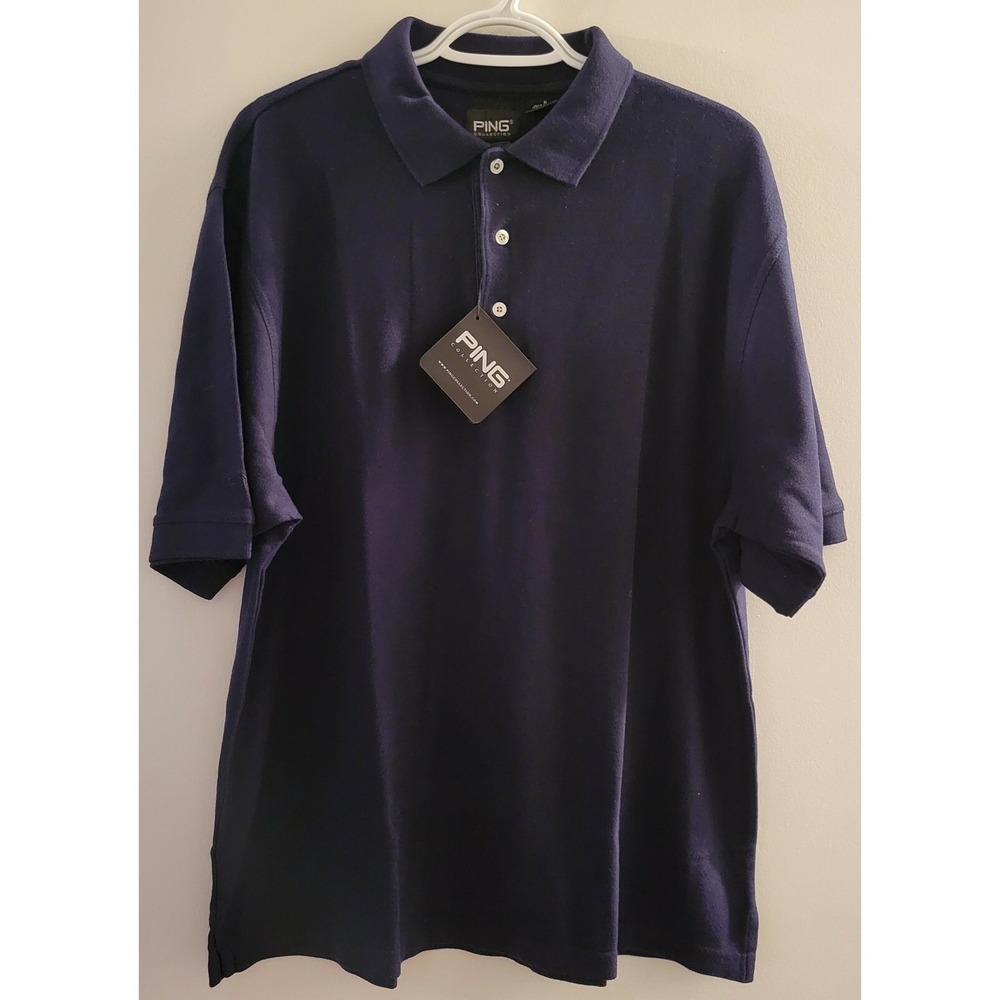 NWT Ping‎ Collection Golf Short Sleeve Polo Men's Size Small True Navy READ